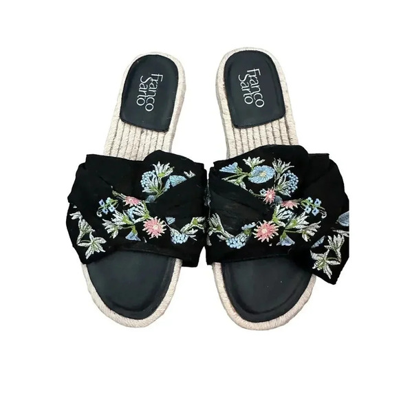 Franco Sarto Women's Black Open Toe Pandora Espadrille Sandals Size 7 - Picture 1 of 3